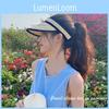 Chic Open Top Summer Uv Protection Sun Hat For Women Cotton Adjustable