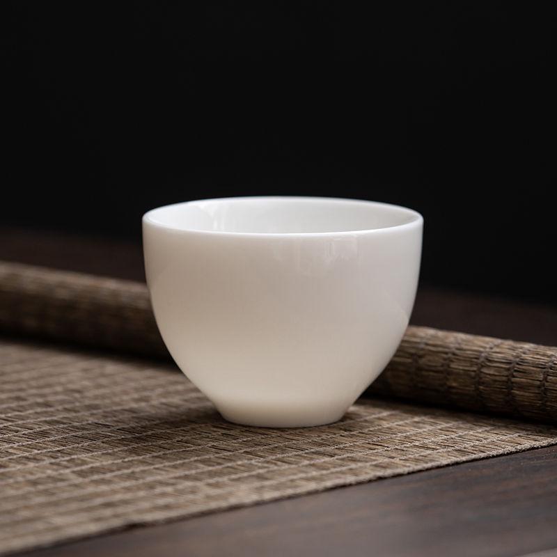 Handmade Mutton Fat White Porcelain Kung Fu Tea Cup - Ceramic Household Small Tasting Set