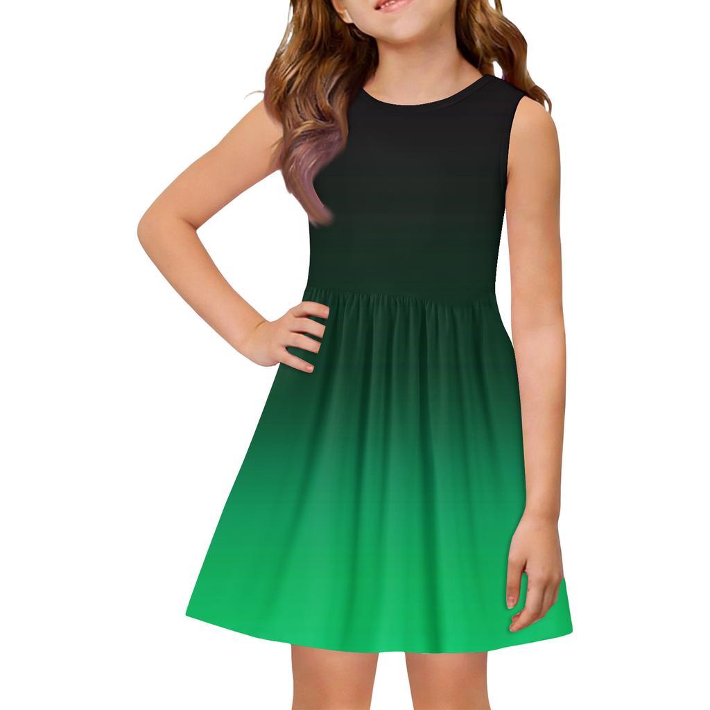 Sommer-Prinzessinnenkleid für Mädchen - A-Linien-Weste mit eingesetztem Rock