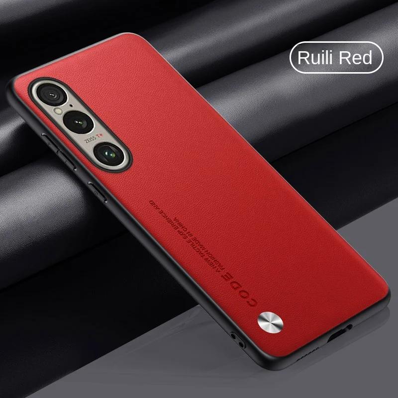 Carbon Fiber Plain Leder Telefon Fällen Für Sony Xperia 10 VI 5 V 1 IV Matte Silikon Weiche Stoßstange Abdeckung Für sony Xperia 1 VI 10 V 5 IV