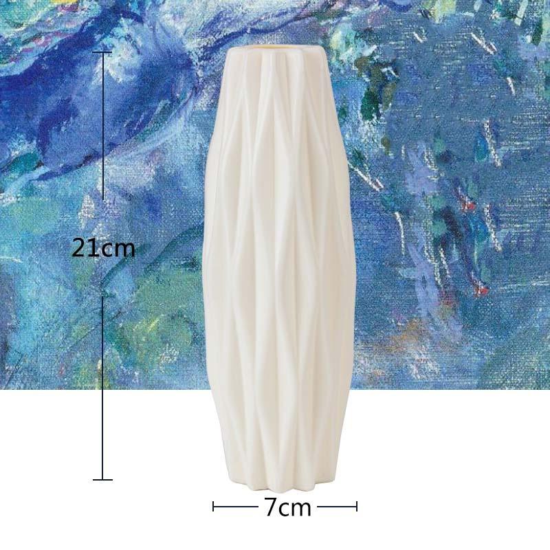Multi-style Origami Plastic Vase White Imitation Ceramic Flower Pot Flower Basket Flower Vase Decoration Home Nordic Decoration