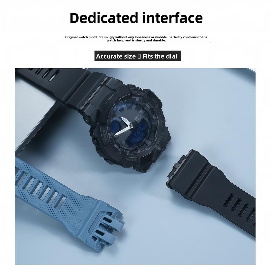 Elastic Durable Outdoor Sports Watch Strap For Casio GBA-800 GMA-B800 GMD-B800 GBD-800 Series Wrist Resin Silicone Watch Band