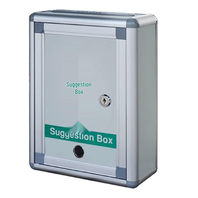 Wall-Mounted Aluminum Alloy Suggestion/Complaint Box with Lock (Medium)
