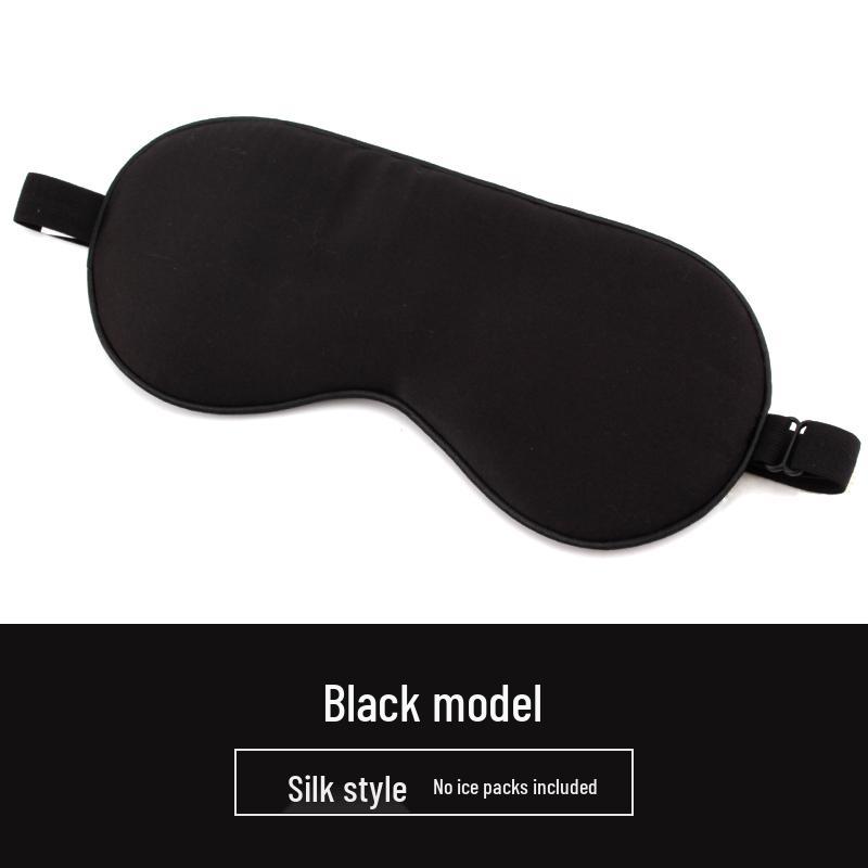 Mulberry Silk Eye Mask: Double-Sided Blackout, Breathable, with Hot/Cold Ice Pack & Free Earplugs, Unisex.