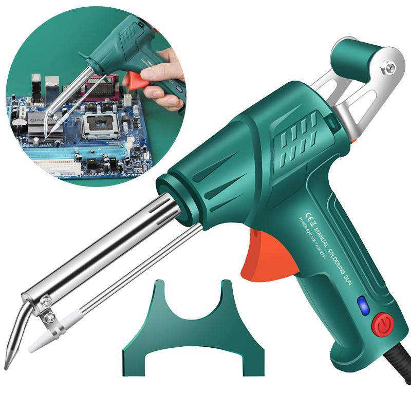 110V / 220V 60W Handheld External Heating Soldering Gun with Bracket Electric Soldering Iron Send Tin Gun Welding Repair Tool