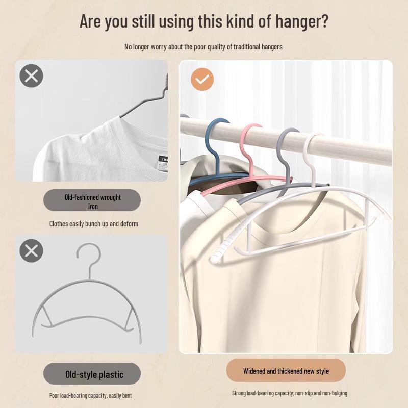 Plastic Non-Slip Clothes Hangers: 100-Pack, Non-Marking, Anti-Shoulder Bump Design, Perfect for Drying and Hanging.
