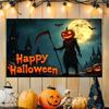 Halloween Banner Happy Halloween Festival Decoration Tapestry Witch Castle Printing Courtyard Party Decoration Flag