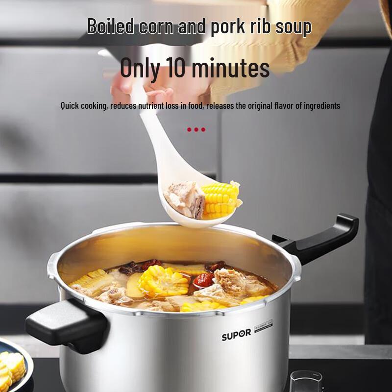 Supor 24cm 7L 304 Stainless Steel Pressure Cooker