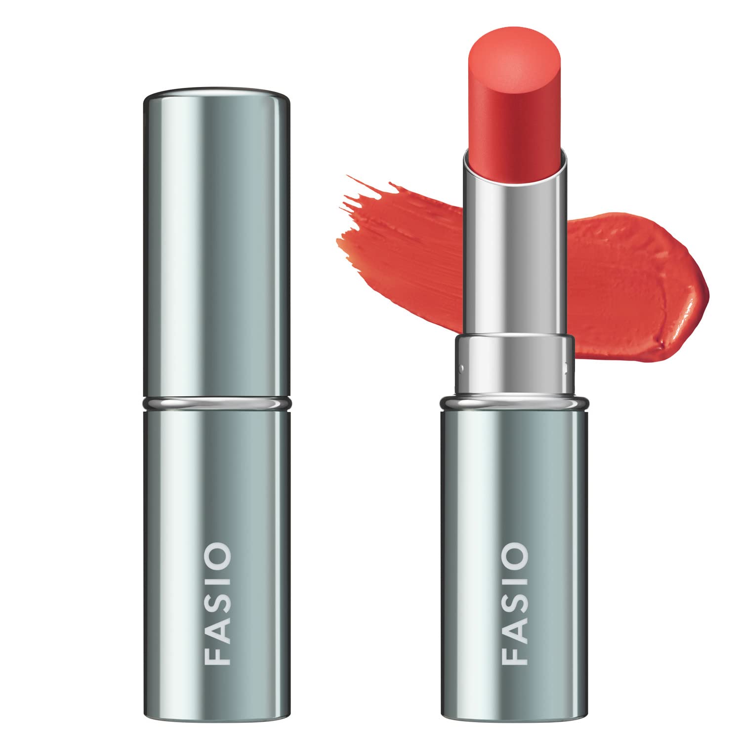 

FASIO One-Swipe Lipstick 3.8g [All 8 Colors]- Long-lasting Color Lip Rouge 03 Pure Orange