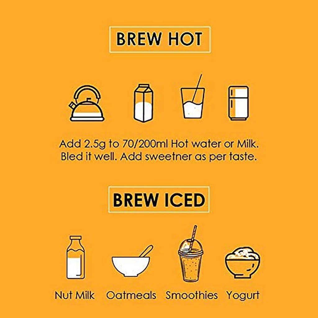 VAHDAM India, Latte Mix, Turmeric Ginger, Caffeine Free, 100g (3.53oz)