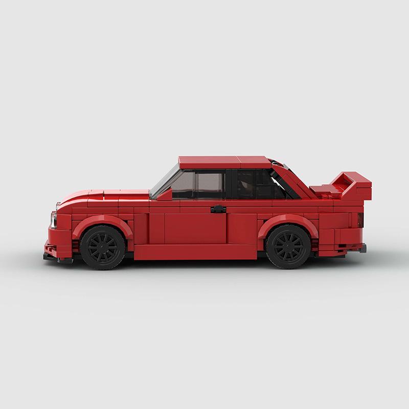 Red Sports Car DIY Puzzle: Compatible Lego Small Bricks Educational Building Blocks Toy for Children