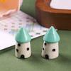 2 Pcs Mini Windmill Lighthouse Figurine Tiny Lighthouse Resin Model for Micro Landscape DIY Dollhouse Accessories Bonsai Planter Pots Crafts