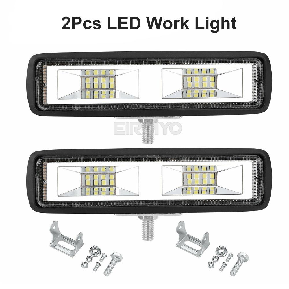 2pcs 4pcs 48W LED Car Work Light Bar 16SMD Spotlight For Offroad 4x4 SUV ATV Tractor Boat Truck Excavator 12V 24V Auto Headlight 2pcs 48W Work Light