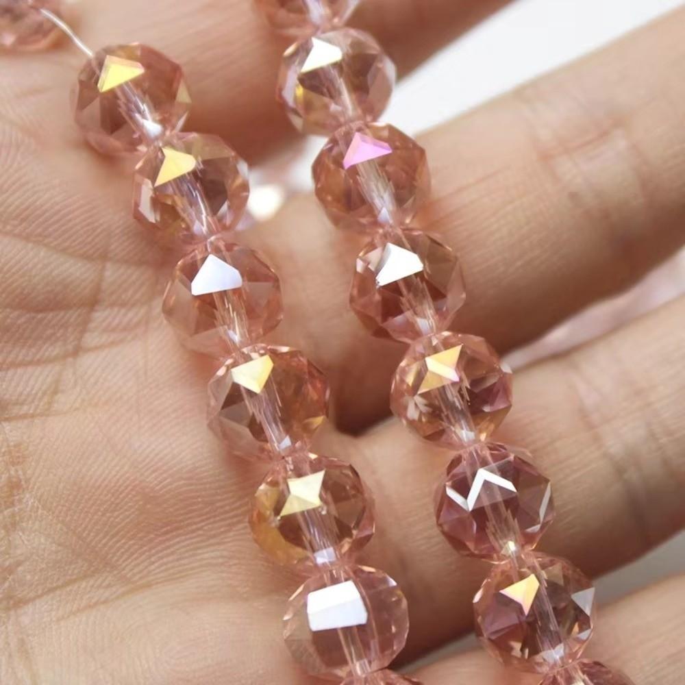 Pink Blue Faceted Glass Beads 6/8/10mm Sizes Jewelry Making Beads  for Jewelry Making