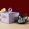 French-Inspired Tulip Tea & Coffee Ceramic Cup and Saucer Gift Set