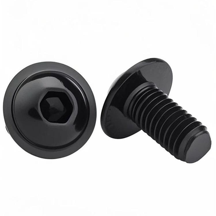 Black M6 304 Stainless Steel Hex Socket Flange Head Bolt with Washer