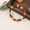 Festive Gifts Tiger Eye Red Agate And Striped Agate Beaded Bracelet Warm Fashion Jewelry For Men And Women Daily Wear Simple Versatile Accessory