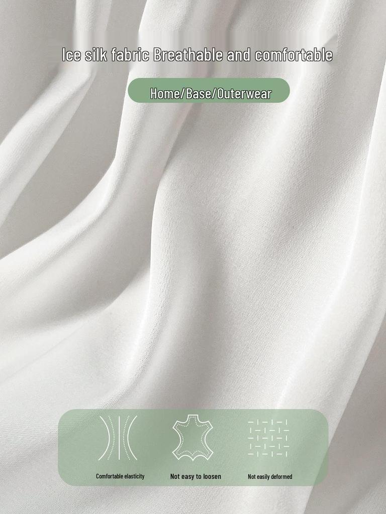 Damen Sommer Dünn Seidig Satin Spitze Besatz Sicherheitsshorts