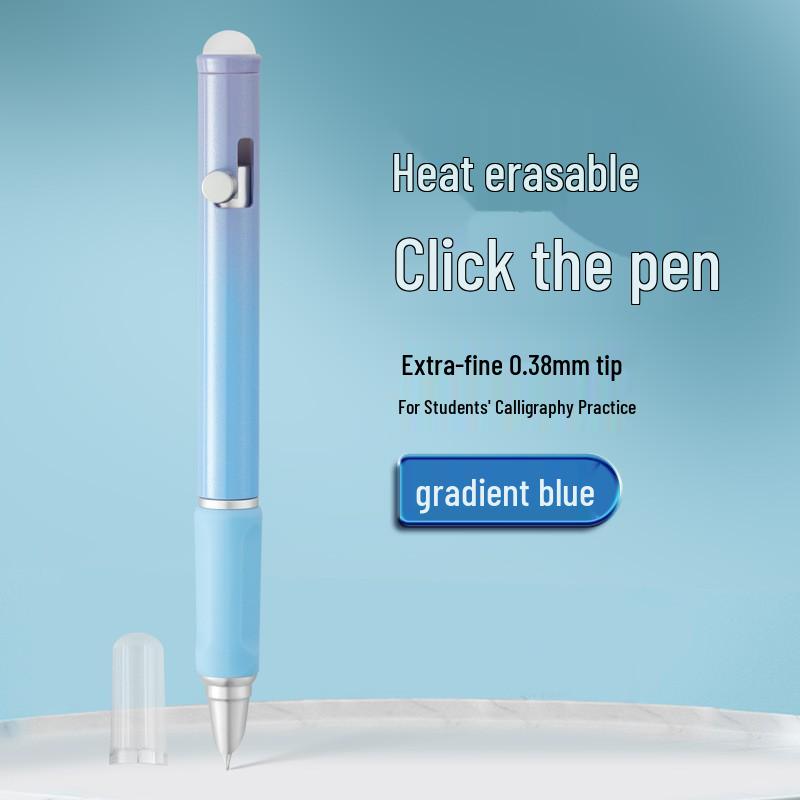 Ergonomic Student Pen with 0.38mm Tip & Replaceable Ink: Ideal for Learning, Calligraphy, and Homework