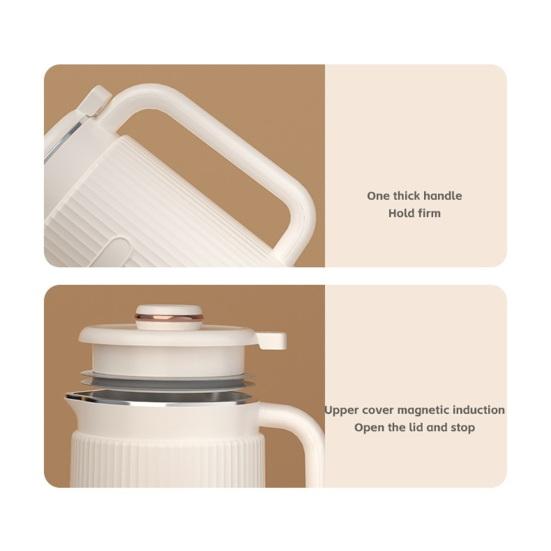 Aparat pentru lapte de soia 1200ml Mașină automată pentru lapte de nuci cu 12 lame Eficient Grinder pentru lapte de soia pentru lapte vegetal de casă