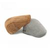 Unisex Retro Faux Suede Flat Cap British Style Solid Color Ivy Hat Adjustable Cabbie Driving Cap