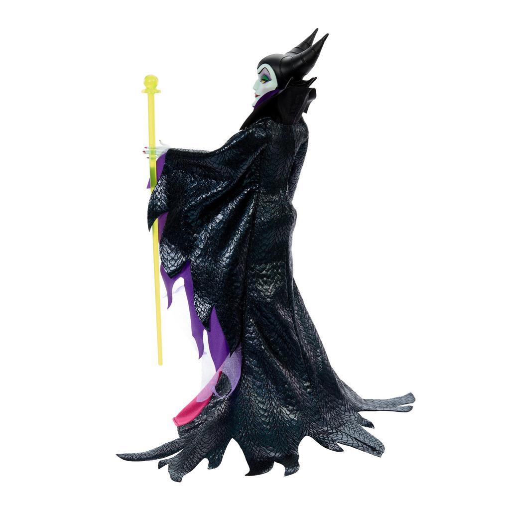 Mattel Disney Maleficent Disney Villains Collector Doll Articulated Body Fashion Doll with Doll Stand Age 6 and Up Purple JLT53
