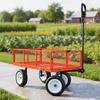 Carro de Jardín, 408,2 kg, Carro Utilitario de Acero de Alta Resistencia para Patio y Jardín con Ruedas de 10 Pulgadas, Taburete de Jardinería para Exteriores con Asa Ajustable, Desmontable