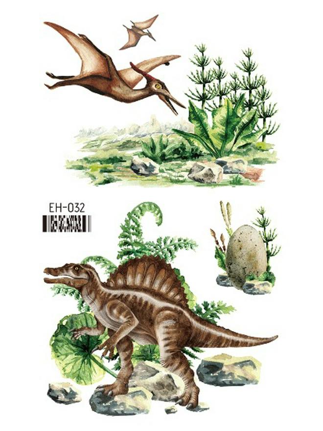 Dinosaurier Tyrannosaurus Rex Wasserdichte Tattoo-Aufkleber für Kinder - Langlebige Gesichts- & Arm-Abziehbilder