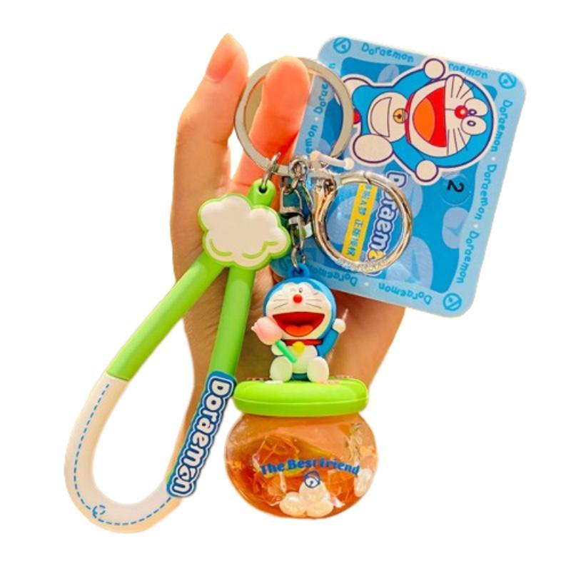 

Bottle Floating Doraemon Keychain Accessory Kids Car Keyring Decoration Presents Style B