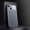 Cell Phone Case for iPhone 14 Honeycomb Texture Aluminum Alloy+TPU Phone Cover