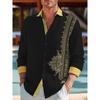 Men's Shirts, Button Down Shirts, Casual Shirts, Spring and Summer, Printed Long Sleeves Tops Fashion Comfortable Men Clothing
