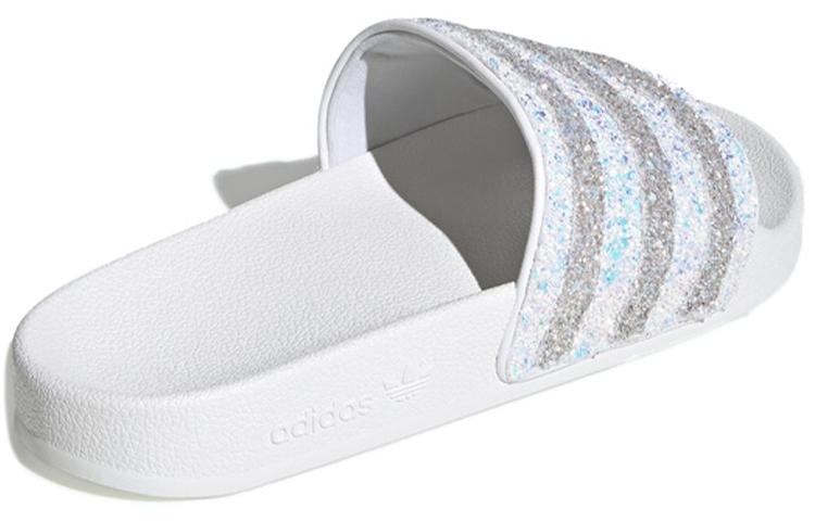 adidas Originals ADILETTE Composite Sole Crystal Slip Resistant Slide Slippers Women's White EE4810