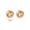 Boucles d'oreilles puces en métal doré, style spirale, pour femme. Nouveauté bijoux en gros.