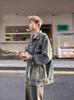 Men's Trendy Ripped Denim Jacket - Handsome American Retro Style for Spring and Autumn