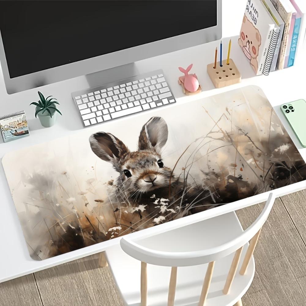 Grasland Hase Erweiterte Schreibtischmatte Rutschfest Gummi Genähte Kante Großes Mauspads für Laptop PC Büro Schreibtisch Gaming Boden