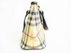 Authentic BURBERRY Hymarket Check Brown PVC Hand Bag Tote Bag Purse #7785 Seller Refurbished