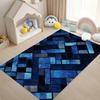 Nordic Blue Geometric Patchwork Area Rug Non-Slip Soft Carpet for Playroom Bedroom Gaming Room E-sports Room Home Decor