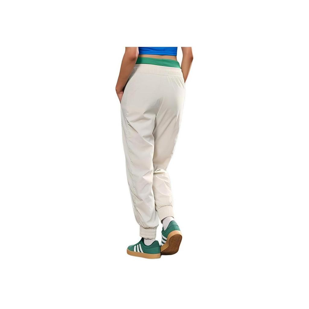 Adidas Sportswear Pants Striped Print Vintage Sports Long Pants Mid Waist Cuffed Casual Pants Women Pants Phosphor-Brown JE3199