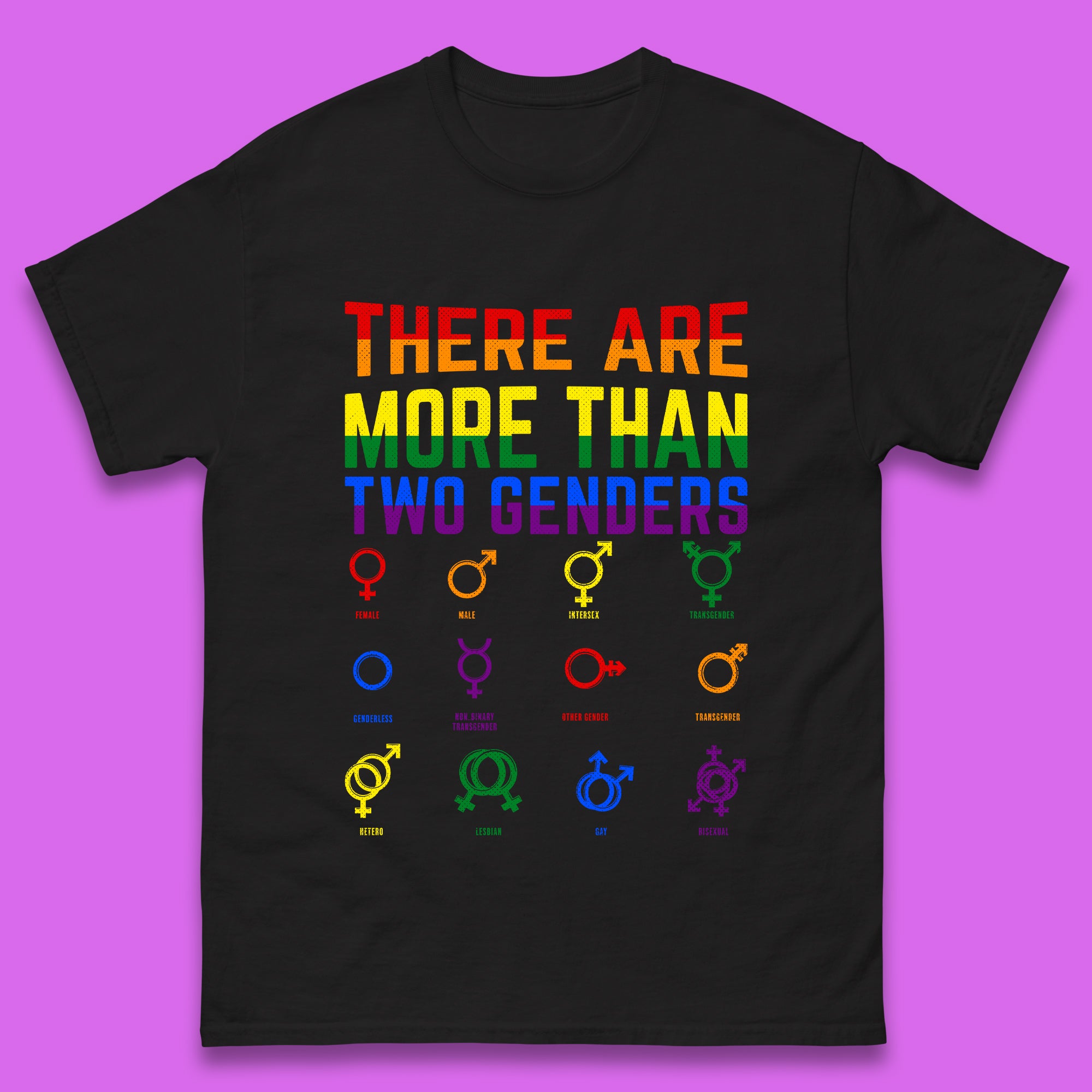 There Are More Than Two Genders Mens T-Shirt Womens Tops Tees L