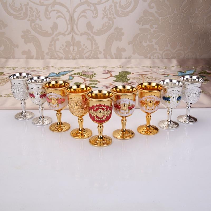 European Style Wine Glasses Retro Dinnerware Goblet Spirit Vodka Champagne Glasses Beverage Tumbler for Party Home Bar
