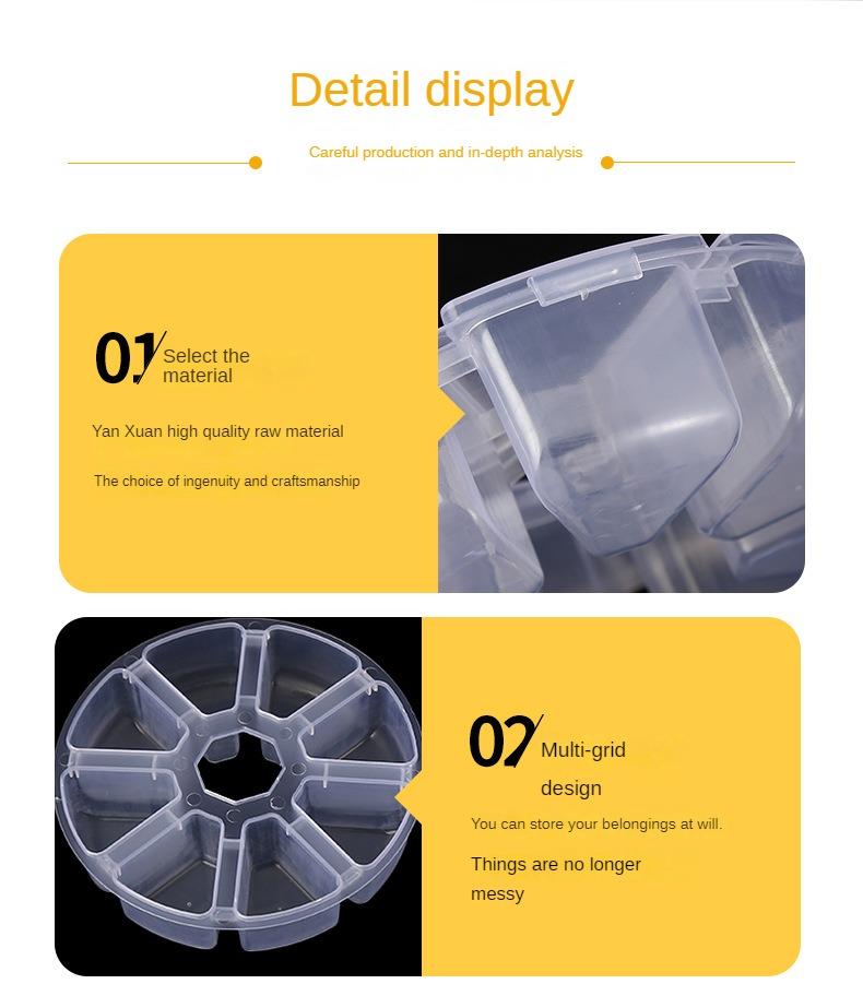 Bead Jewelry Container 8 Grid Nail Art Water Diamond Storage Box Fish Hook Storage Box Coin Storage Box