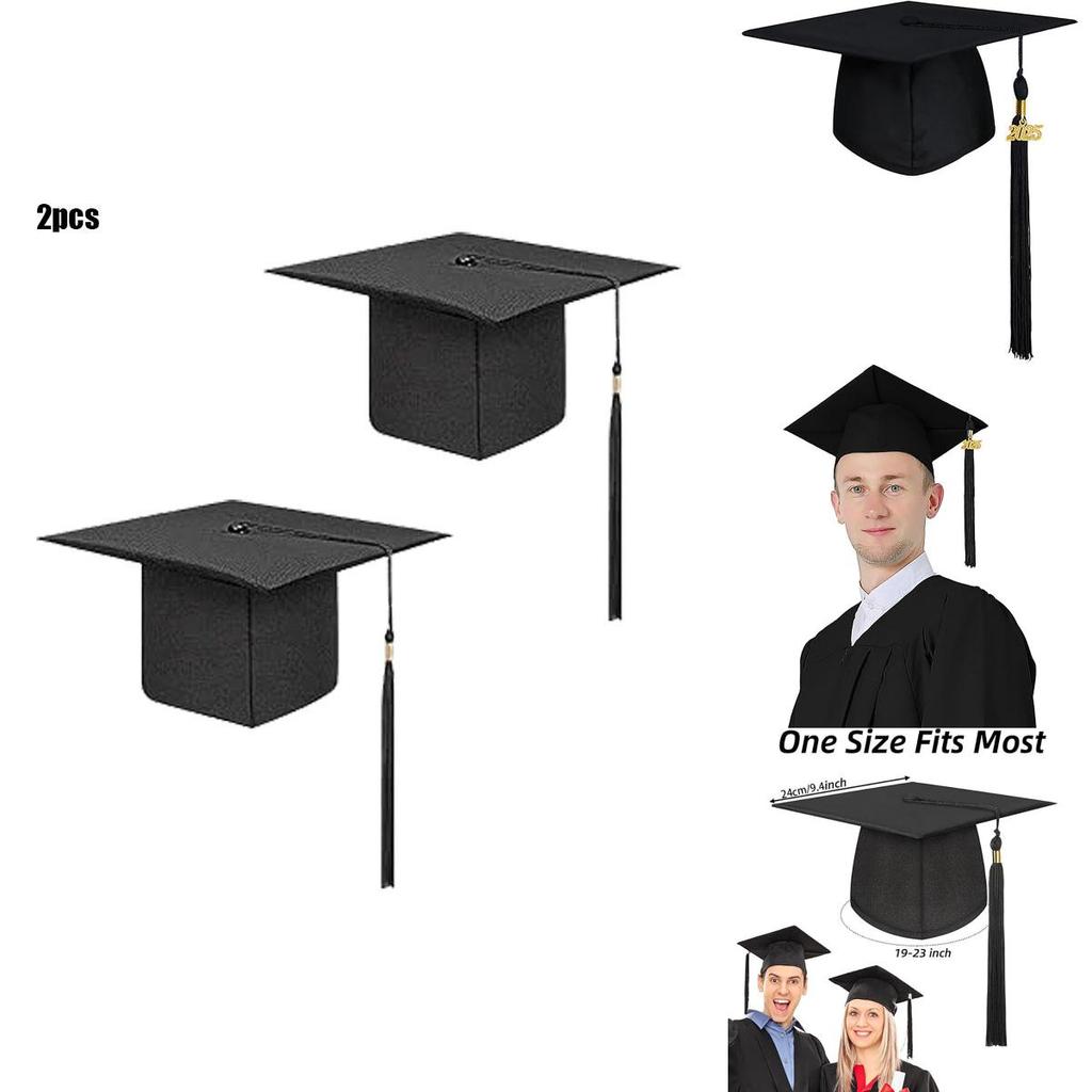 Academic Cap With Large Brim And Sunshade For College And University Graduations