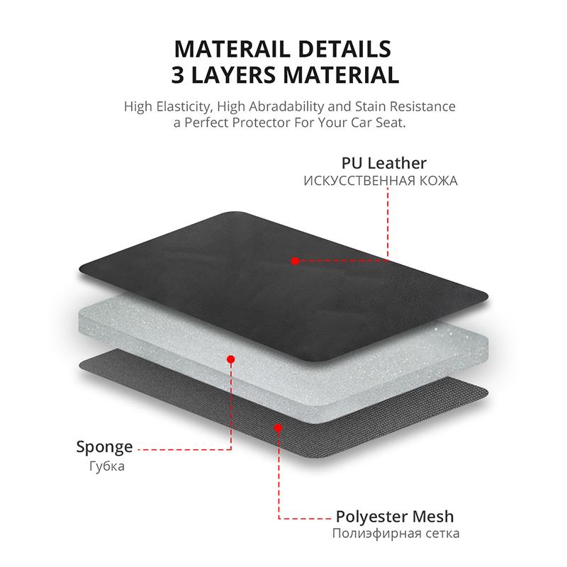 AUTOYOUTH Soft Luxury PU Leather Car Seat Covers Airbag Compatible Universal Fit for All Car SUV Truck Car Seat Protector