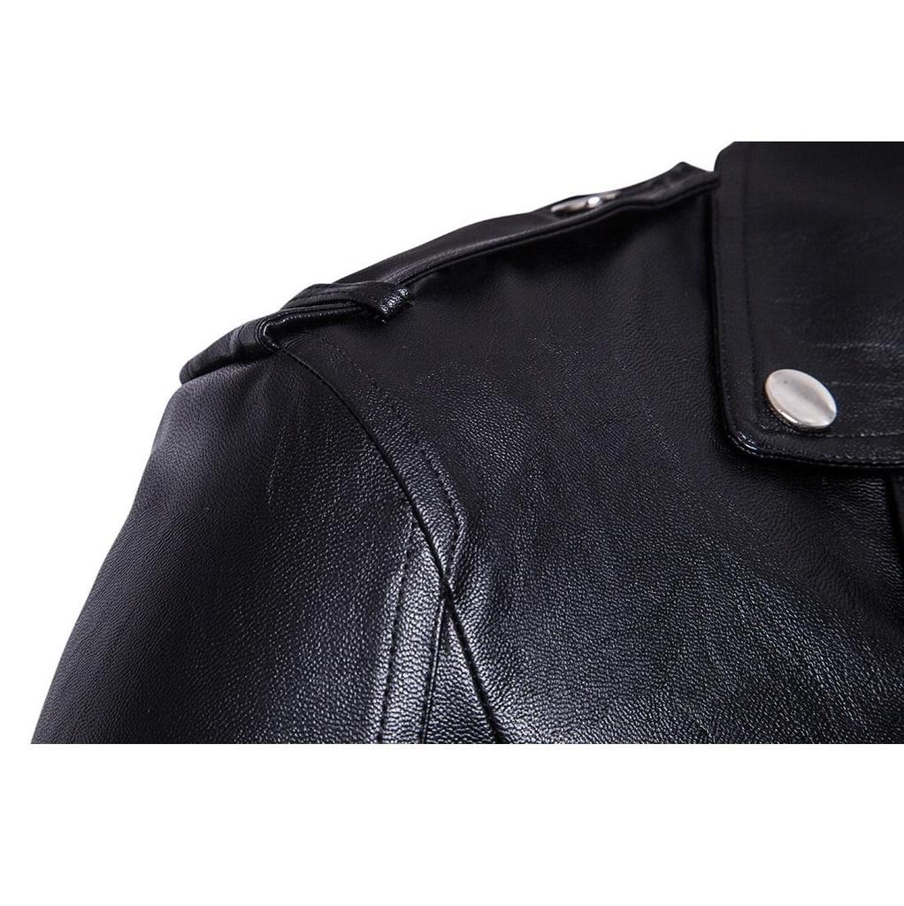 Jachetă de piele pentru bărbați la modă+punk europeană Calipi Jachetă de piele pentru motocicletă Jachetă de piele Harley cu montare subțire+D101