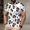 Men Plus Size Round Neck Short Sleeve Forest Camo Printed Straight Hem T Shirt
