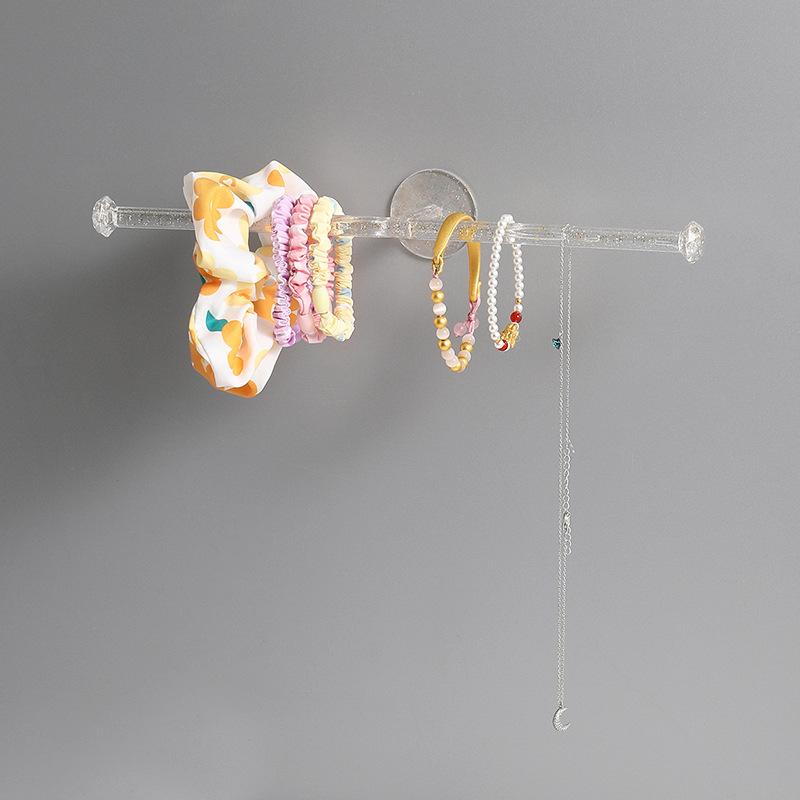 1PCS Transparent Multi-purpose Hook Dressing Table Hair Hoop Accessories Small Object Hanger Household Seamless Multi-function Hook