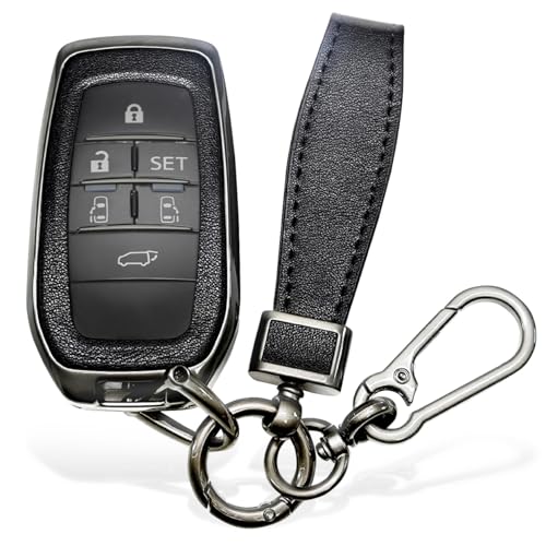 

HT Sports Toyota Key Case [Изысканное высокое качество] Чехол для ключа Smart Key Car Эксклюзивный водонепроницаемый высокопрочный цинковый сплав ударопрочный TPU Finger