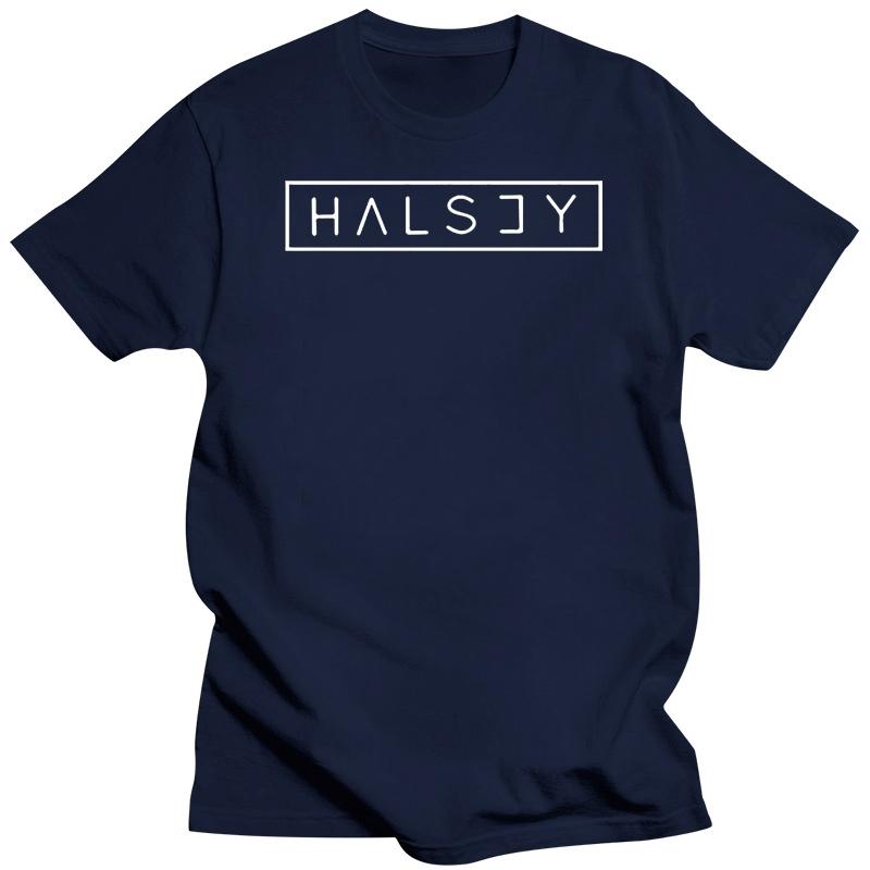Halsey Buchstaben Print T-Shirt lässiges Oberteil T-Shirt Halsey T-Shirt Baumwolle Kurzarm T-Shirt Hochwertiger Druck T-Shirt