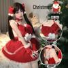 Christmas Bunny Girl Cosplay Costume: Tempting Red Maid Outfit for Halloween & New Year