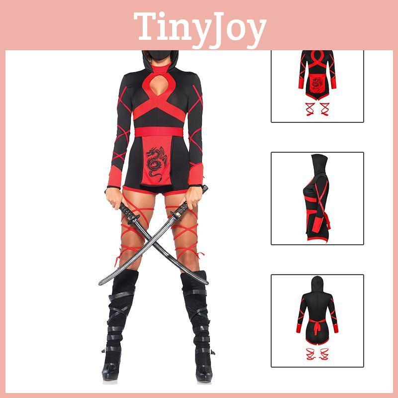 Stylish Women Ninja Cosplay Jumpsuit For Halloween Costume And Party Wear